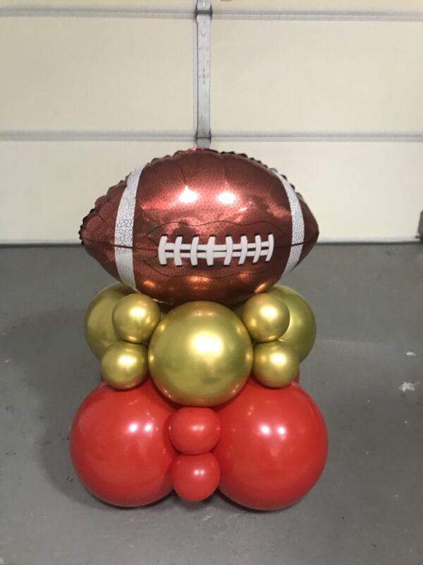 football theme table centerpiece