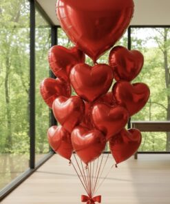 Red Heart Balloon Bouquet