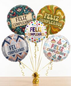 Feliz Cumpleanos - Helium Balloon Arrangement